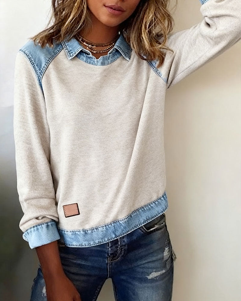 Veleska – Elegant Patchwork Blouse