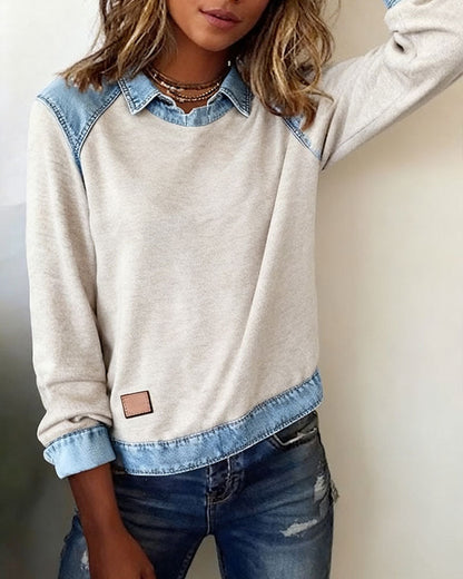 Veleska – Elegant Patchwork Blouse