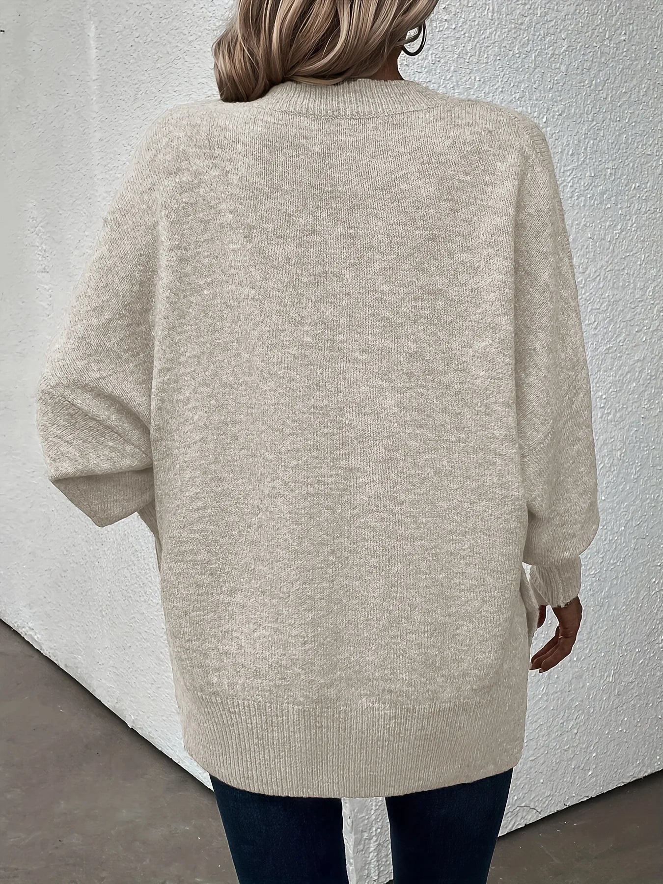 Ysmera - Casual V-Neck Stickad Tröja