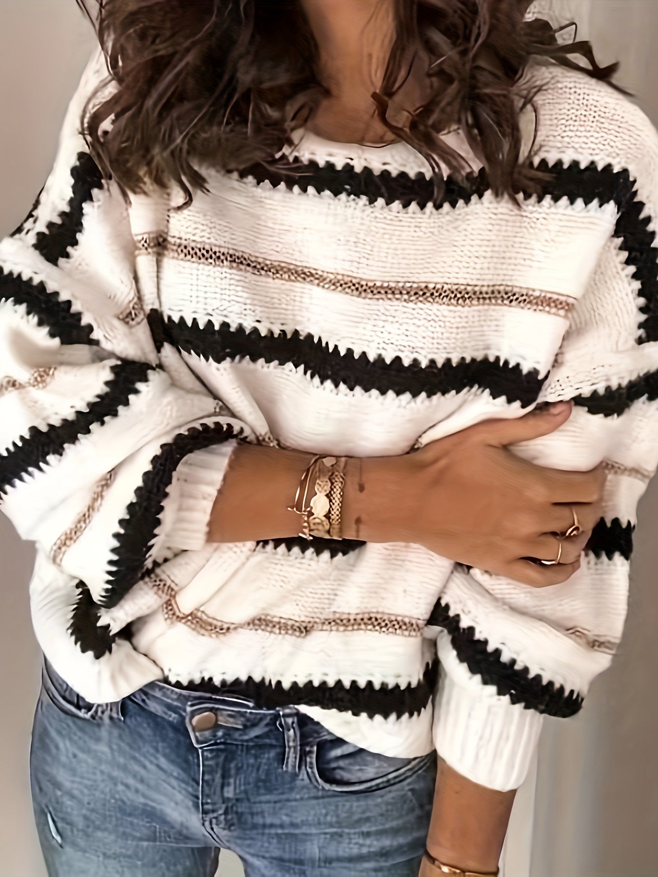 Adela – Off - shoulder stickad tröja för alla säsonger - Véloria Studios