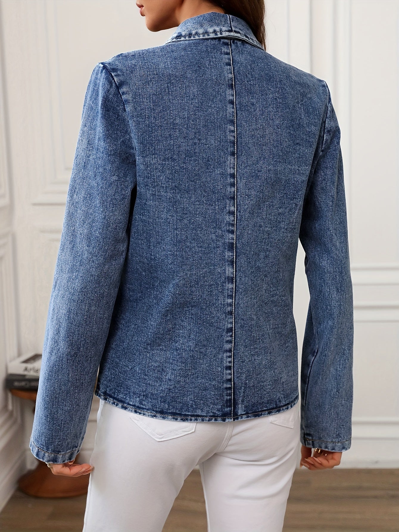 Anja – Elegant denimjacka för vår och höst - Véloria Studios