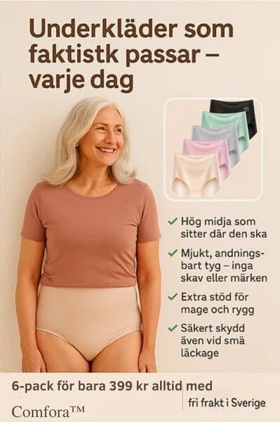 Comfora | 6 - pack Andas & Bekväma Höga Midjetrosor med Magstöd - Véloria Studios
