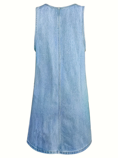 Elisa – Elegant denimtunika för vår, sommar och höst - Véloria Studios