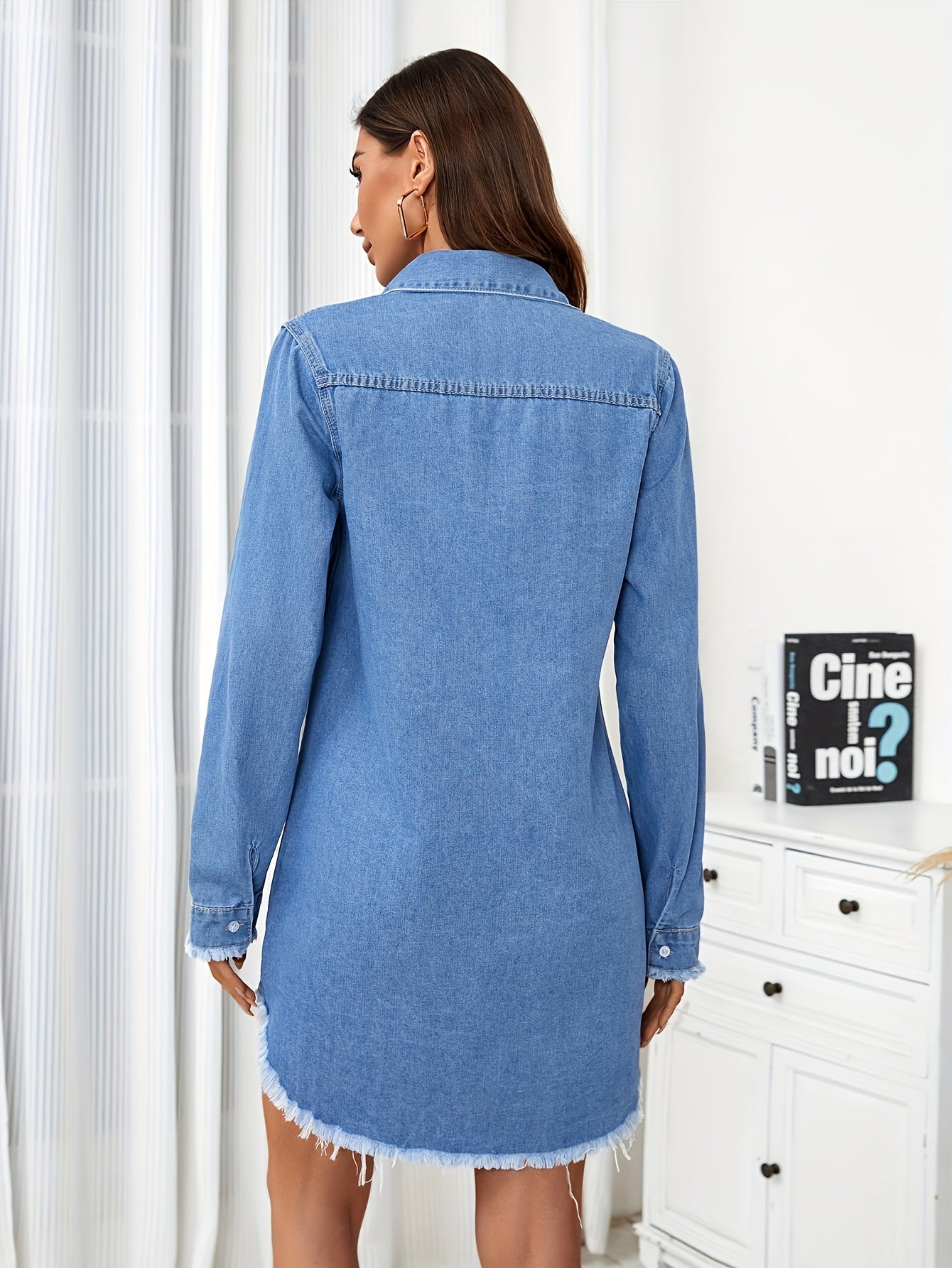 Lisa – Elegant denimskjorta för vår och höst - Véloria Studios