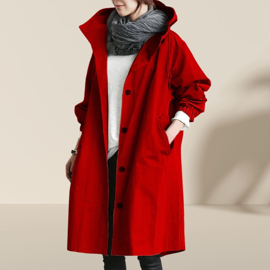 Petrina – Elegant trench med huva - Véloria Studios