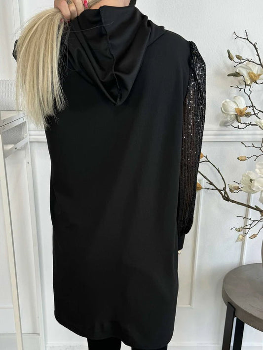 Wilna – Mini - klänning med paljett - detaljer - Véloria Studios